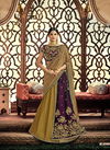 Olive Green And Violet Colour Latest Heavy Designer Wedding Wear Fancy Dupion And Velvet Cord Embroidery Fancy Lahenga Style Saree Collection 4908